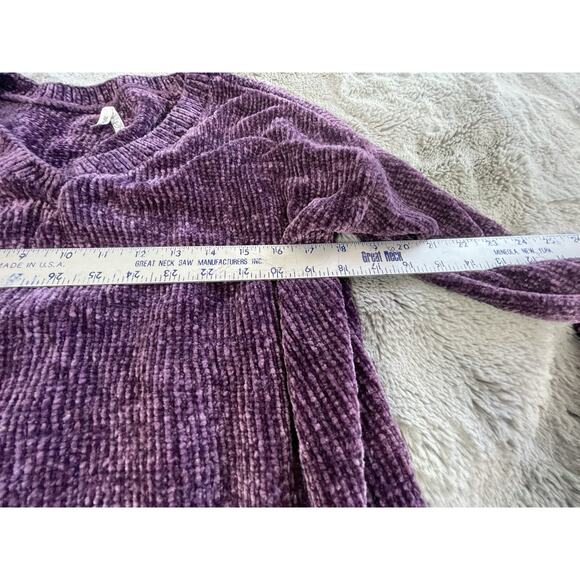 Mudd Women’s Purple Soft Chenille V Neck Knit Sweater Tunic Size Medium - Picture 8 of 10